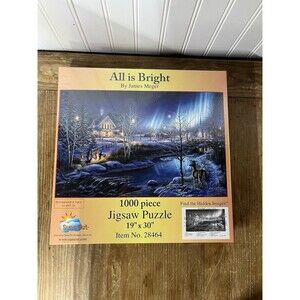 SunsOut ALL IS BRIGHT by James Meger 1000 Pc Jigsaw Puzzle Hidden Images NEW